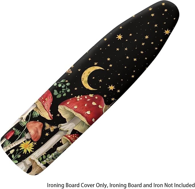 Moon Mushrooms Ironing Board Cover and Pad Non-Slip Ironing Board Protective