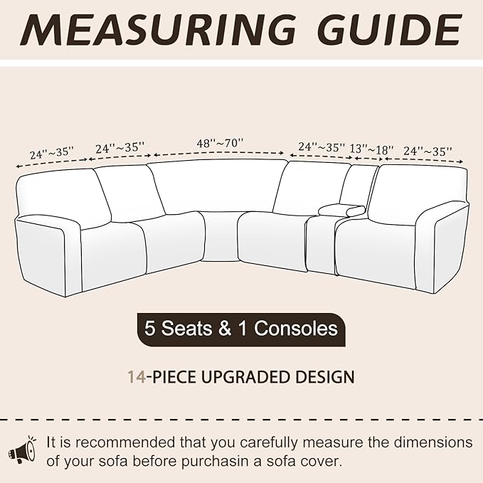 Arfntevss Sectional Recliner Couch Covers Velvet Washable Corner Sectional Sofa