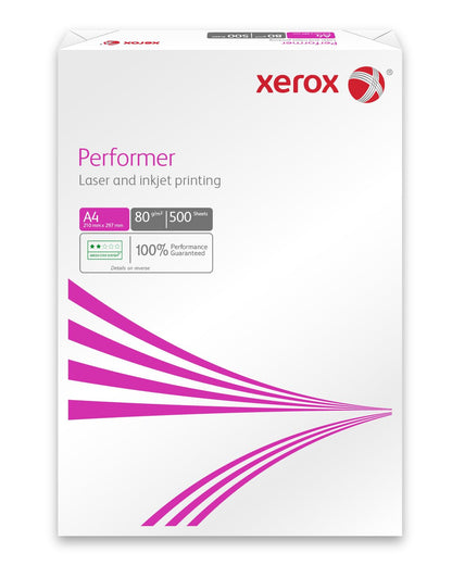 Xerox Performer Multifunction Paper, 80gsm, A4, 1 Carton, 5 Reams, 2500 Sheets, 5 Reams per Carton