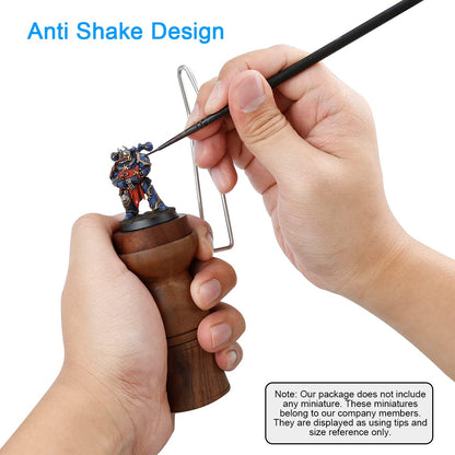 Jucoci Painting Handle for Miniautres Paint Handle Compatible with Warhammer, DND, Scale Model, Fantasy Figurines (2-in-1 Version)