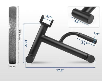Deadlift Jack Barbell Stand,Barbell Stand for Weight Training Home Gym Easily Unload and Load 600lbs Barbell Plates for Deadlift Exercise (2 PCS)