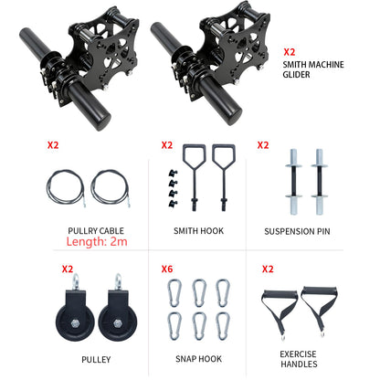 AHTAPFON Upgrade Smith Machine Attachments for Cable Machine Attachment,Cable Pulley Attachment for Power Rack Attachments,Squat Rack Attachments for Cable Crossover Deep Squat LAT Pull Down