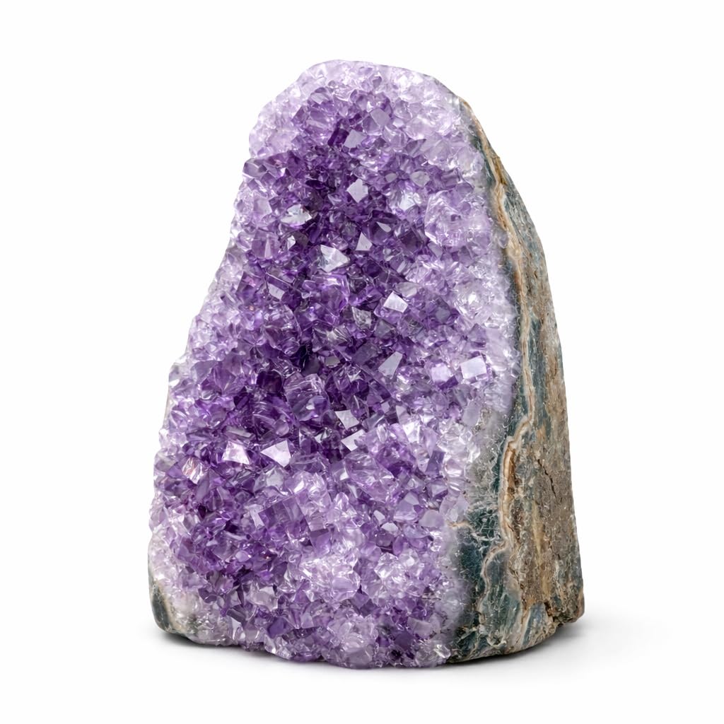 Natural Amethyst Cluster Crystal (0.5–1 lb) Raw Purple Amethyst Druzy Geode from Brazil – Healing Crystal for Meditation, Chakra Energy Balance, Reiki, Spiritual Decor & Home Decoration