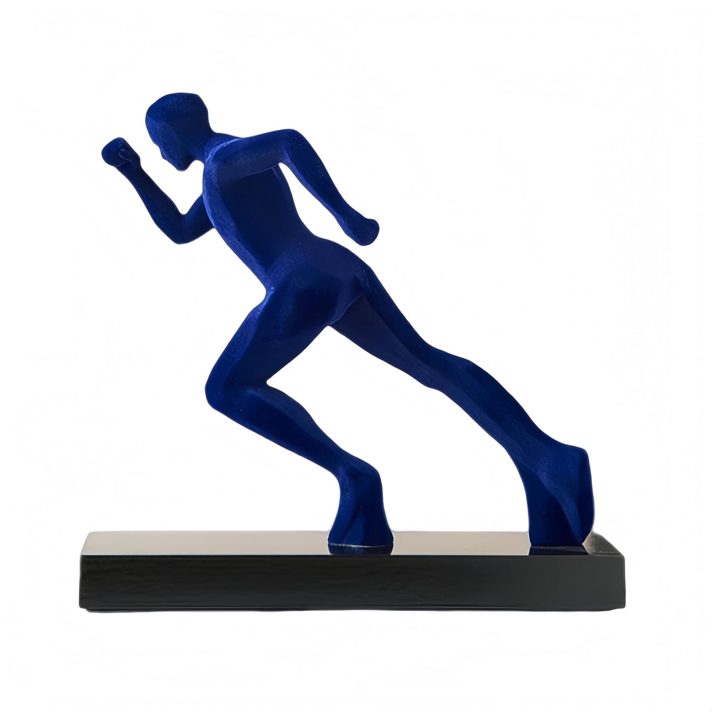 AWNR Handmade Gold Abstract Statue- Exquisite Resin Figurine for Modern Home Decor Living Room Shelf Office Decorations, Perfect for Bookshelf, Desk, and TV Stand Accents. (Blue Runner)