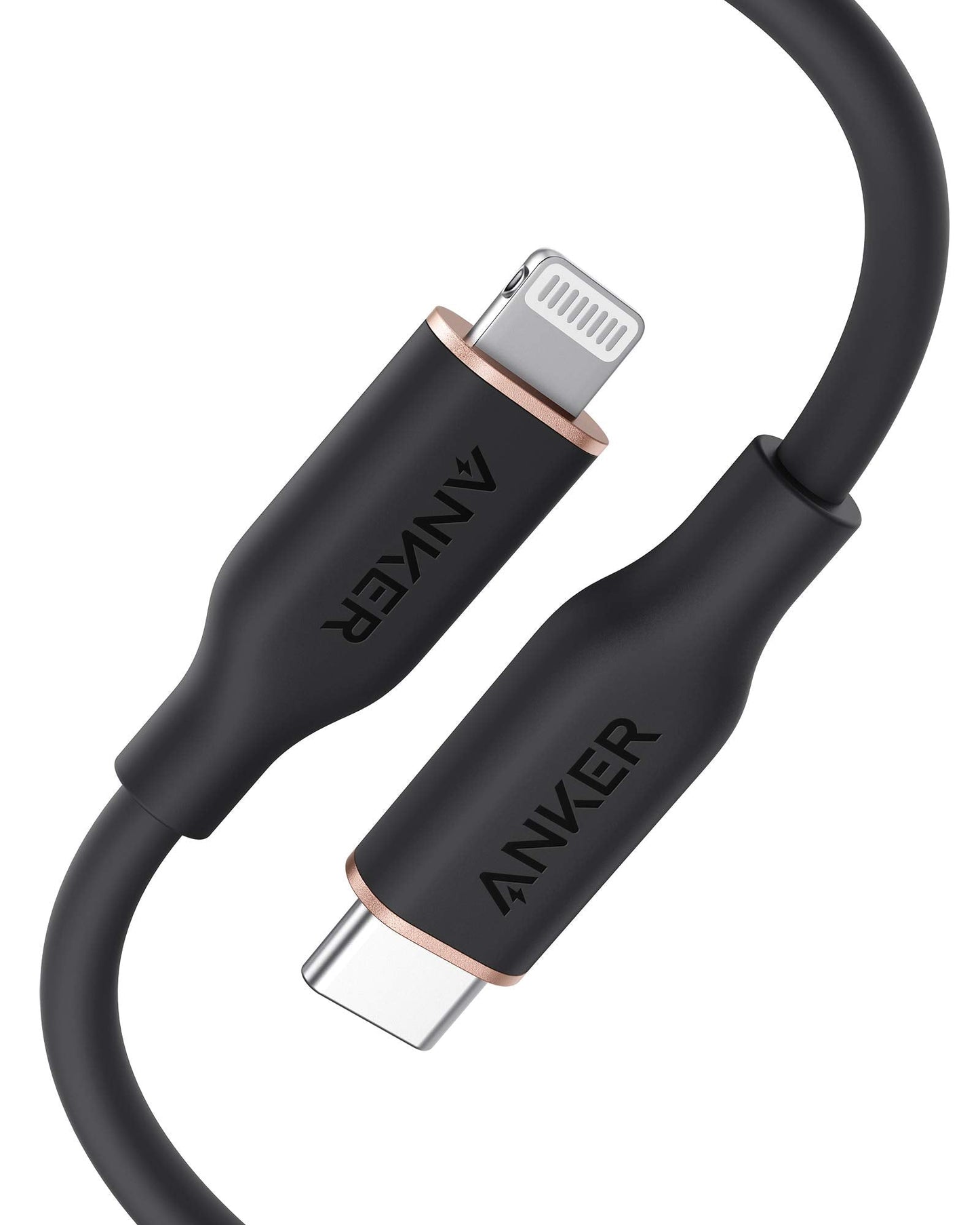 Anker USB C to Lightning Cable, MFi Certified Powerline III Flow Silicone Charging Cable for iPhone 13 13 Pro (Cloud White, 6ft)