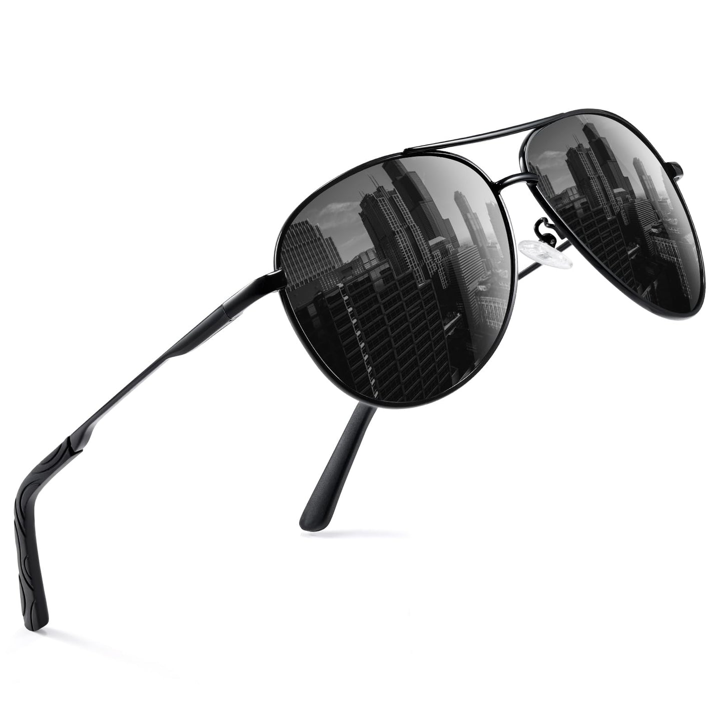 phikttu Sunglasses Men Polarized Aviator Sunglasses for Men Women Fishing Driving Sun glasses Metal Frame UV400 Protection