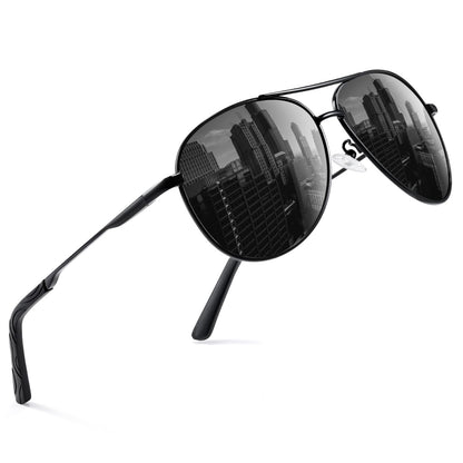phikttu Sunglasses Men Polarized Aviator Sunglasses for Men Women Fishing Driving Sun glasses Metal Frame UV400 Protection