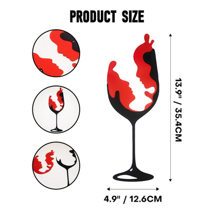 Rajukit Elegant Metal Wine Wall Decor Art Versatile Kitchen & Bar Wall Sculpture for Home, Dining & Living Room Lightweight & Durable Design
