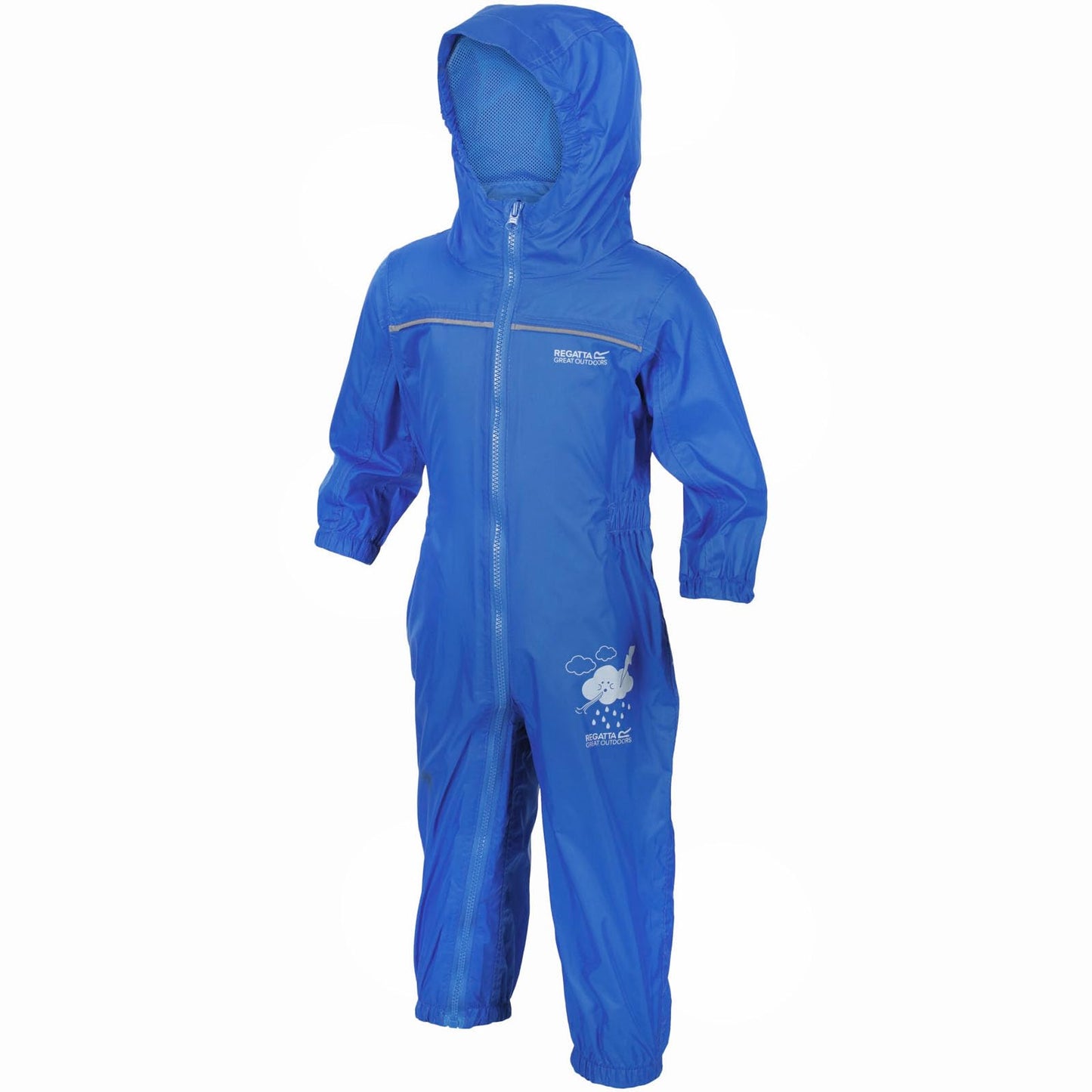 Regatta Kids Puddle IV Puddle suit - all in one waterproof for kids - Breathable and rain proof hooded outdoor warm Puddlesuit - reflective trim and taped Seams - playsuit For Boys and Girls