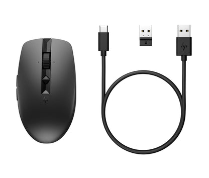 HP Wireless Silent 280M Mouse - Ergonomic Right-Handed Design, 18 Month Battery Life, and 2.4GHz Reliable Connection - Works for Computers and Laptops - Far Quieter Clicks than Most Mice,Black