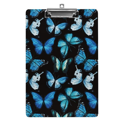 Personalized Clipboard,Custom A4 Letter Size Clipboard with Your Photo,Picture,Text,Logo for Office Work,Medical,School 12.4"X8.7" Blue Butterflies Style