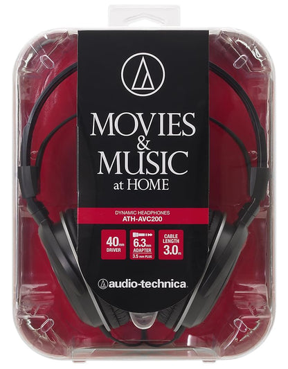 Audio-Technica ATH-AVC200 SonicPro Over-Ear Closed-Back Dynamic Headphones Black