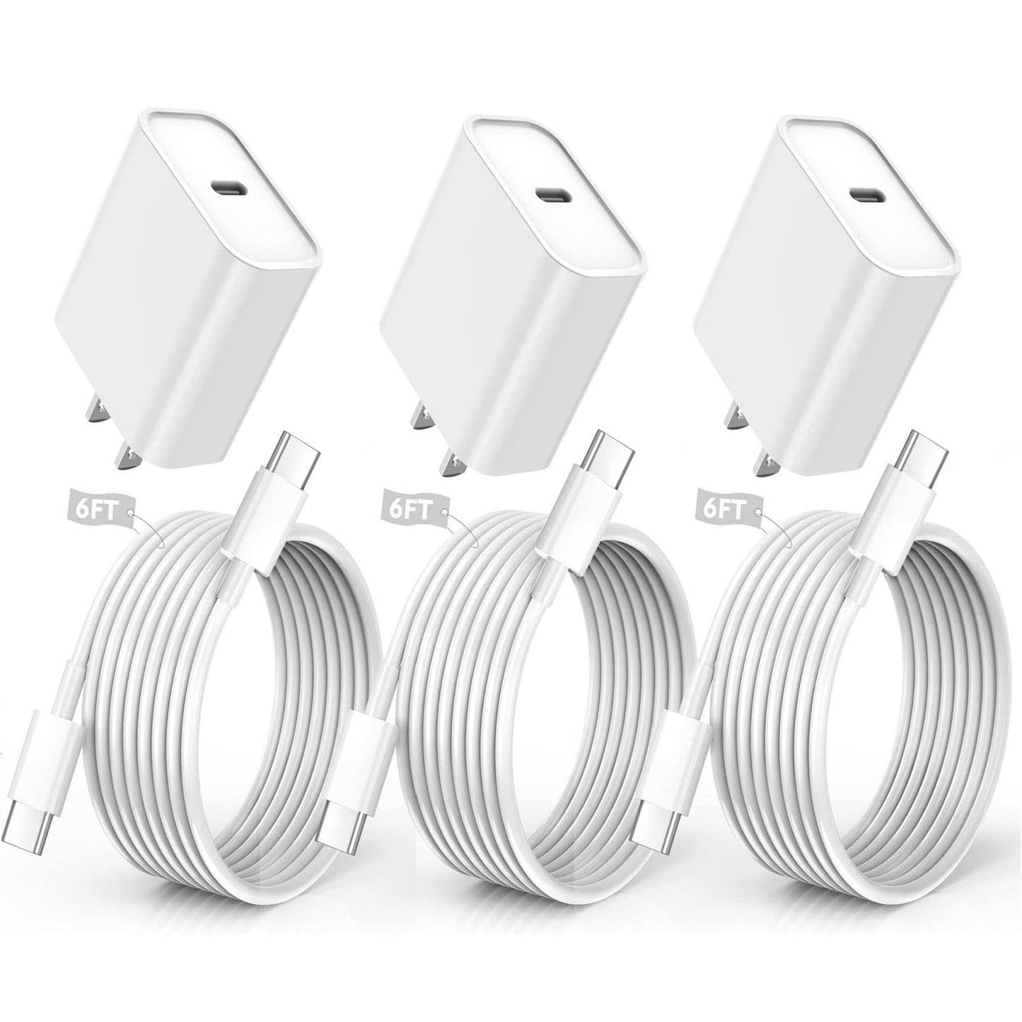 Fast Charger iPhone,i Phone Charge Cable,3Pack iPhone Charger Fast Charging 6Foot Phone Charging USB C Charge Adapter 6FT Type C to Lightning Cable for iPhone 14 Pro Max/14 Plus/13/12 Mini/11/10/XS/SE