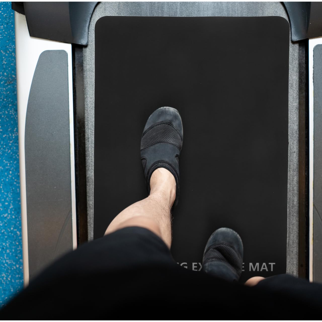 TOYANDONA Black Non- Treadmill Mat Shock-Absorbing Pad for Noise Reduction - Floor Protector for Home Gyms Compatible Various Treadmill Models