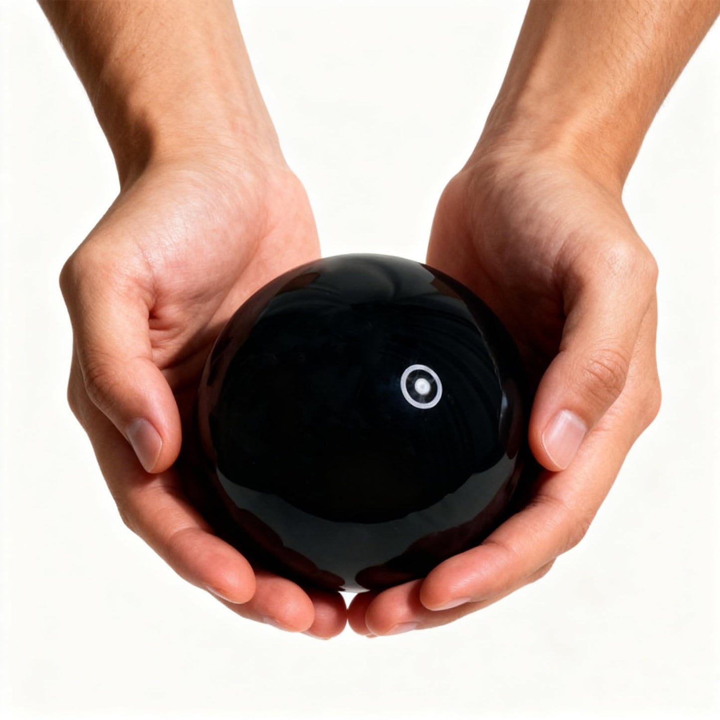 Xoevlix Black Obsidian Crystal Ball, 70mm/2.75" Crystal Sphere with Rotating Wooden Stand and Gift Box for Fengshui, Meditation, Healing, Divination, Witchcraft,Magic Mirror, Home Decoration