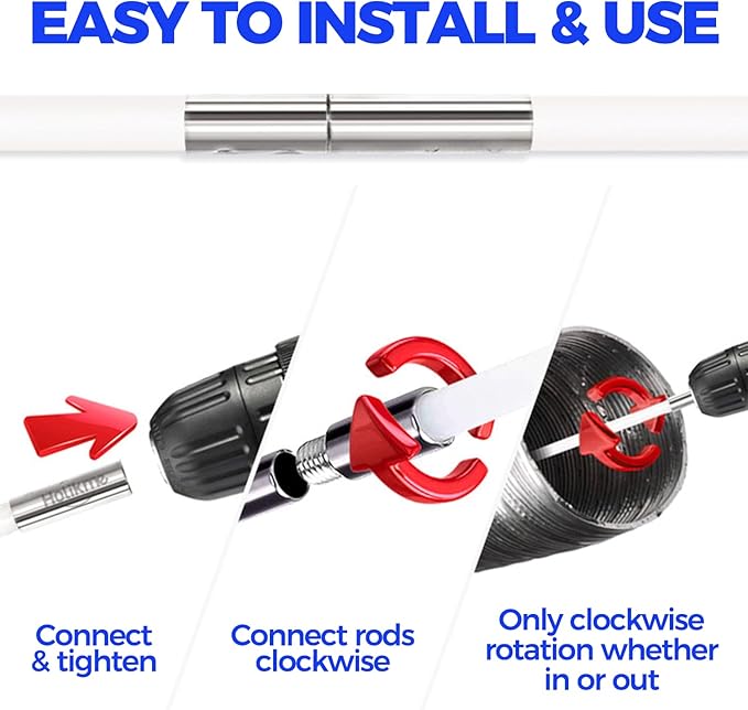 Holikme 30 Feet Dryer Vent Cleaner Kit, Flexible Lint Brush