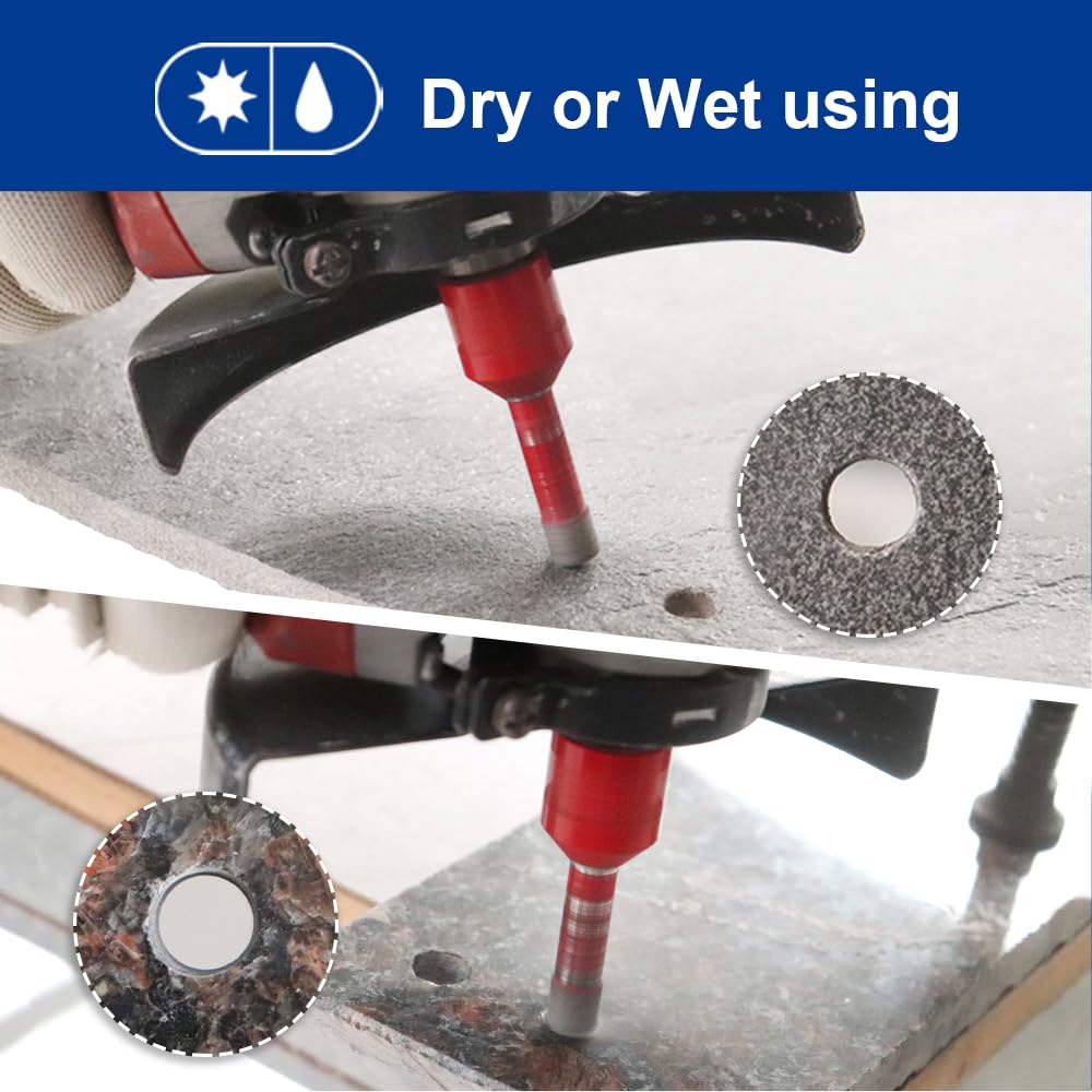 SHDIATOOL Dry Diamond Drill Core Bit 2pk Diameter 6mm Vacuum Brazed Drilling Porcelain Tile Granite Marble