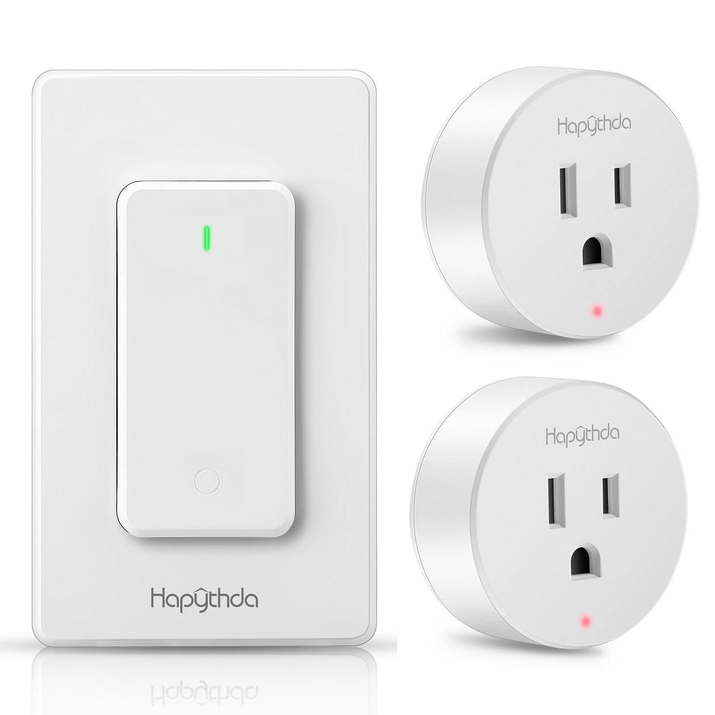 Remote Control Outlet, Buckle Design Removable Wireless Wall Mounted Light Switch, 300 ft 15A 1500W, No Wiring Electrical Remote Outlet for Appliance