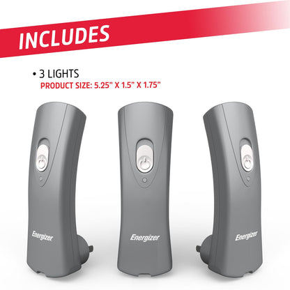 Energizer Weatheready Rechargeable Flashlights for Home, Pack of 3, Emergency Flashlight for Hurricane Supplies, Survival Kits, Power Outages, LED Flash Light with Convenient Plug-in Design