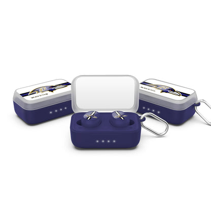 SOAR NFL Wireless Sport Earbuds: Comfortable Fit & Convenient Charging, Baltimore Ravens