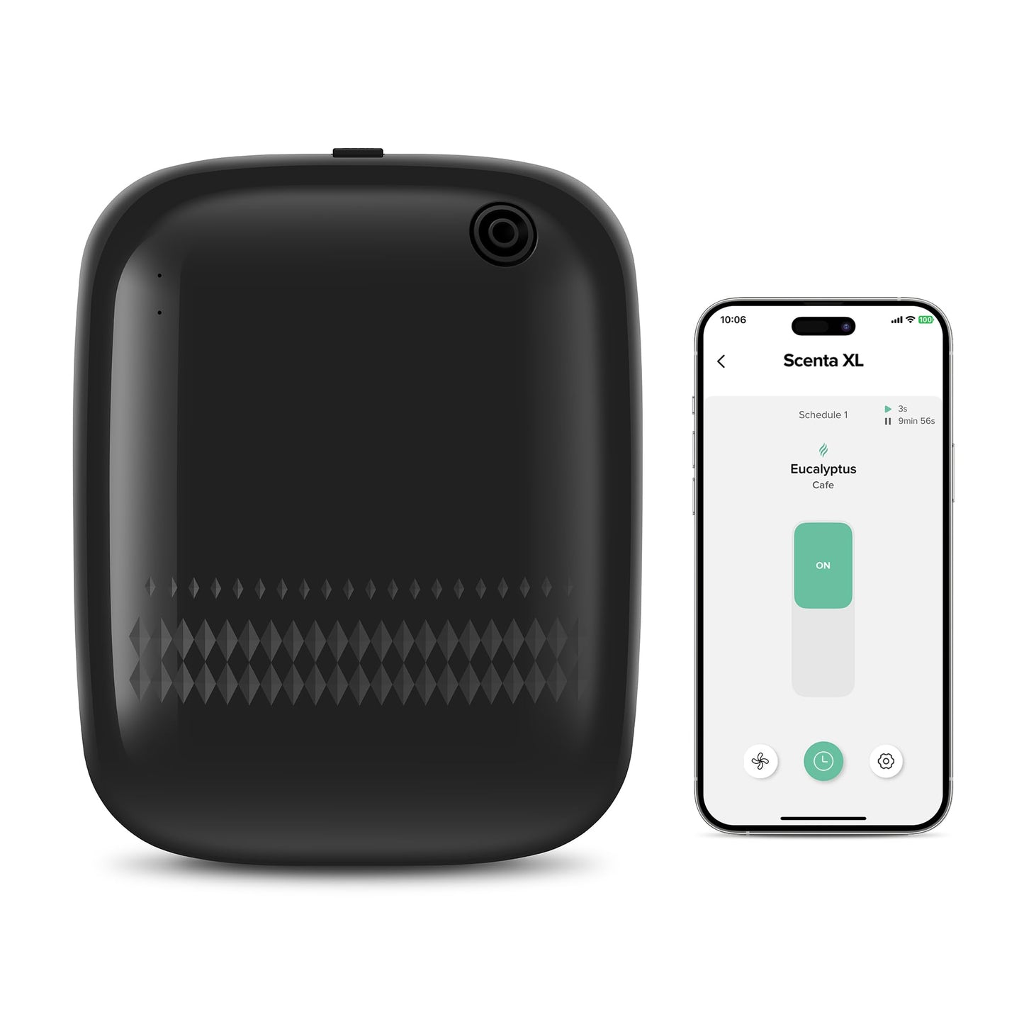Airversa Smart Scent Air Machine with 400mL Capacity Up to 2000 sq.ft. Waterless Essential Oil Diffuser for Home and Commercial Use, Aromatherapy Scent Diffuser for Large Rooms, ANW-Black