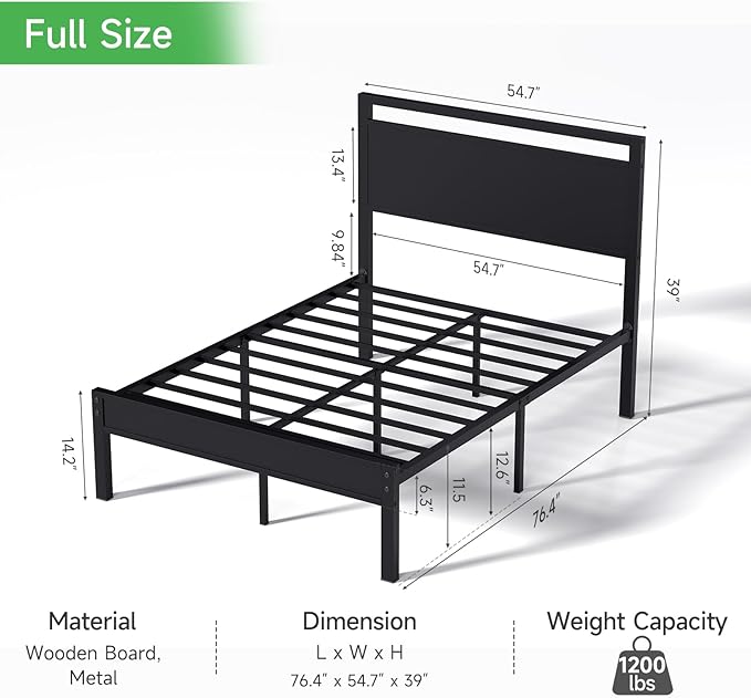 Z-hom Full Metal Bed Frame