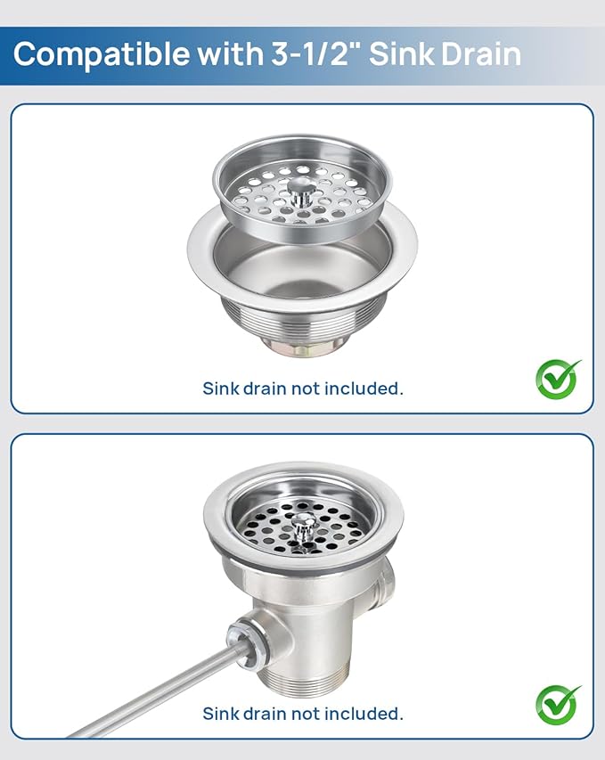 Commercial-Grade Sink Drain Strainer