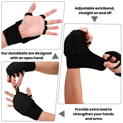 Parthan 1 Pair Weighted Gloves Adjustable Hand Stability Aid with Elastic Finger Rings for Tremors People Daily Writing Exercising Eating Doing Housework Improved Hand Wrist Mobility(Color:Black)