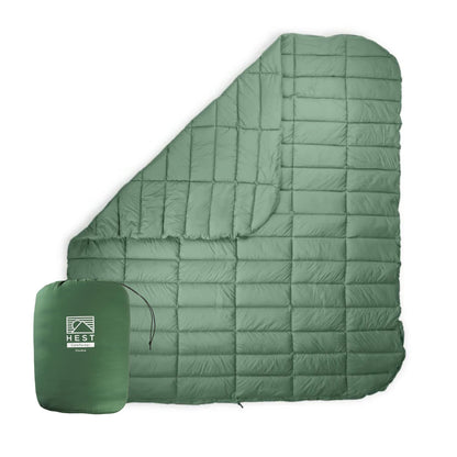 HEST Packable Comforter for Camping, Double Size - 100% Recycled Polyester Fill and Premium Quiet Fabric - Perfect for Hiking, Backpacking & Outdoor Adventures