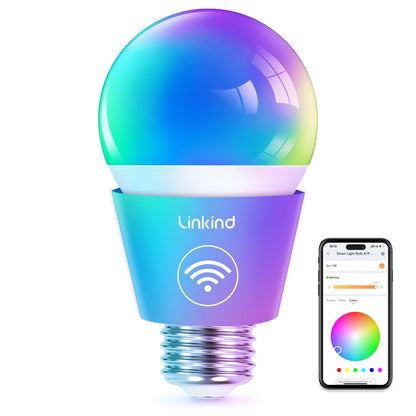 Linkind E26 Smart Edison Bulbs, 2700K-6500K Tunable WiFi Edison Bulbs with Remote Control, 8W 60W Equivalent Dimmable ST19 (ST58) Vintage Light Bulbs 800lm, Compatible with Alexa & Google Home, 4-Pack