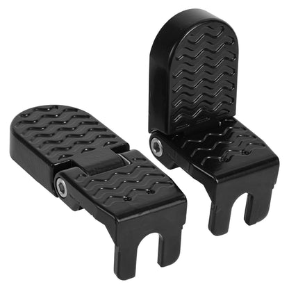 2pcs Bike Rear Pedals, Steel Plate Non-Slip Folding Bike Foot Pegs for Foldable Passenger Cycling Accessories for E-Bike Mountain Bikes Road Bikes BMX