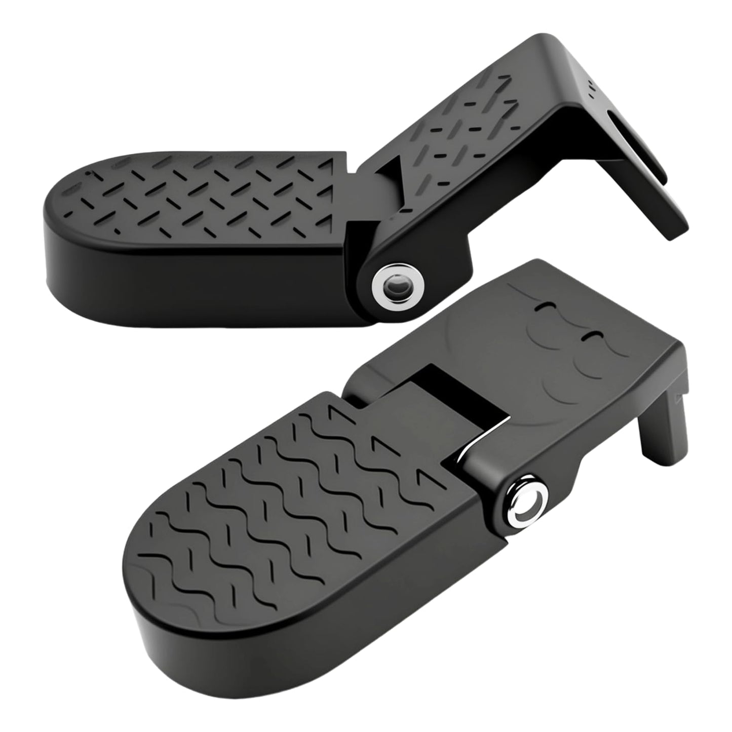 Heran Aluminum Alloy Folding Bike Rear Pedals, 2Pcs, Black, Rear, Compatible with 15mm U-Slot Axle Bikes
