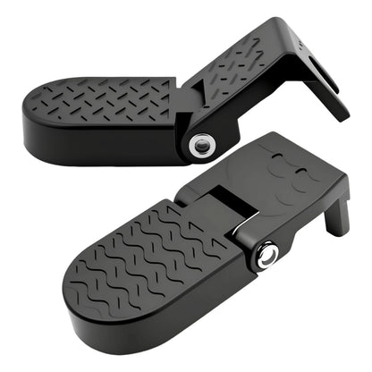 Heran Aluminum Alloy Folding Bike Rear Pedals, 2Pcs, Black, Rear, Compatible with 15mm U-Slot Axle Bikes