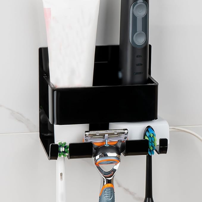 Electric Toothbrush Holder Wall Mounted, Electric Toothbrush Cord Organizer