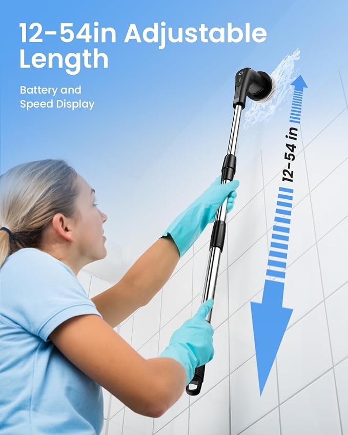 Leebein Electric Spin Scrubber, Cordless Cleaning Brush
