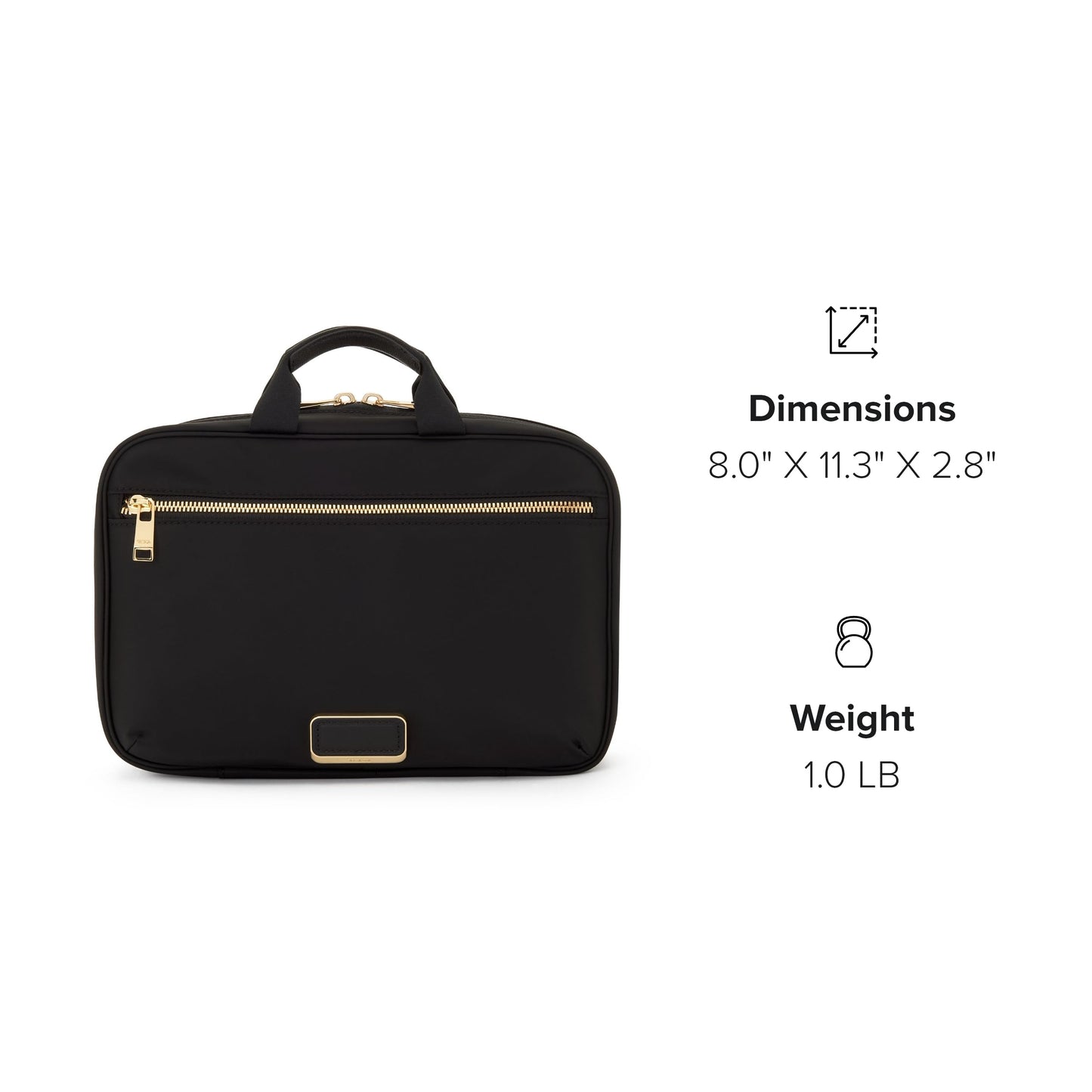 Tumi Womens Small Madeline Cosmetic Black/Gold One Size