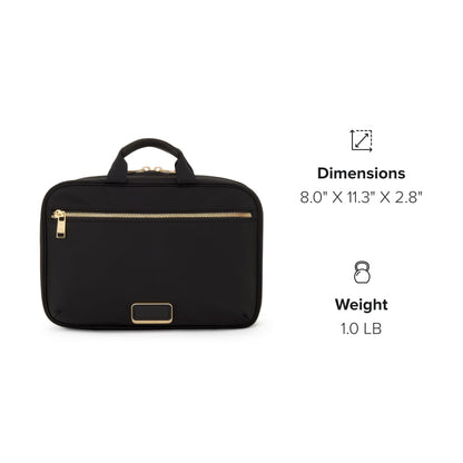Tumi Womens Small Madeline Cosmetic Black/Gold One Size