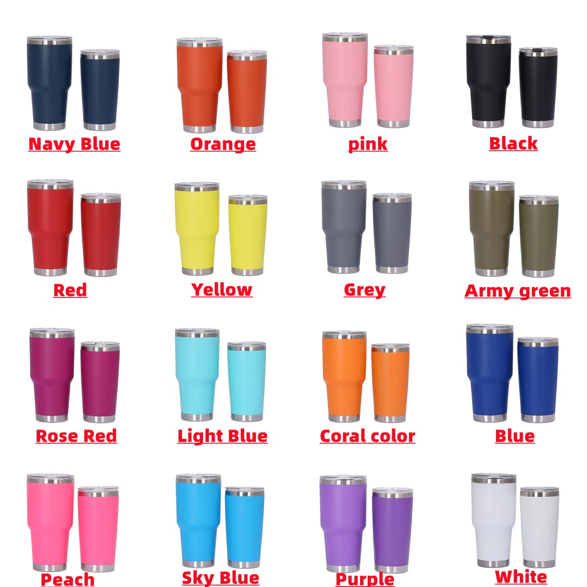 Personalized Photo 20oz 30oz Stainless Steel Tumbler,Custom Coffee Tumbler Cup With Lid And Strawstraw Vacuum Insulated With Text Photo Logo (PERSONALIZED)