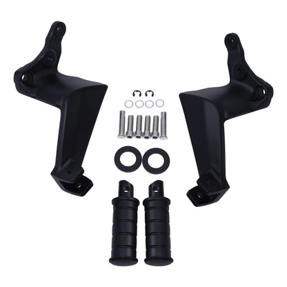 TCT-MOTORPARTS Passenger Pegs Pedal Footpegs Rests Mount Fit for Boardwalk High ball Victory Vegas Gunner Highball Kingpin Boardwalk Black 2008 13 17 16