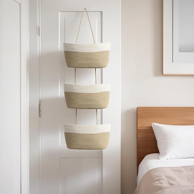 Hanging Baskets for Organizing, Over the Door Organizers and Storage, 3-Tier
