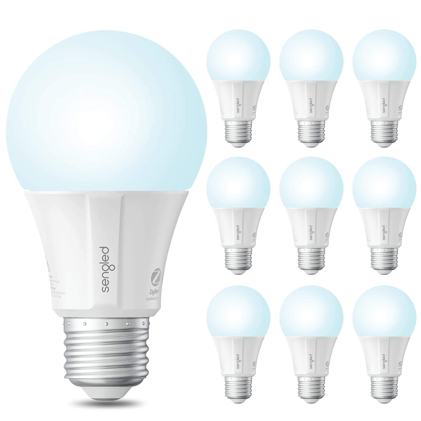 Sengled Smart Light Bulbs, Zigbee Hub Required, Works with Alexa and SmartThings, Voice Control with Google Home and Echo with built-in Hub, Soft White 60W Equivalent A19 Dimmable Smart Bulbs, 4-Pack