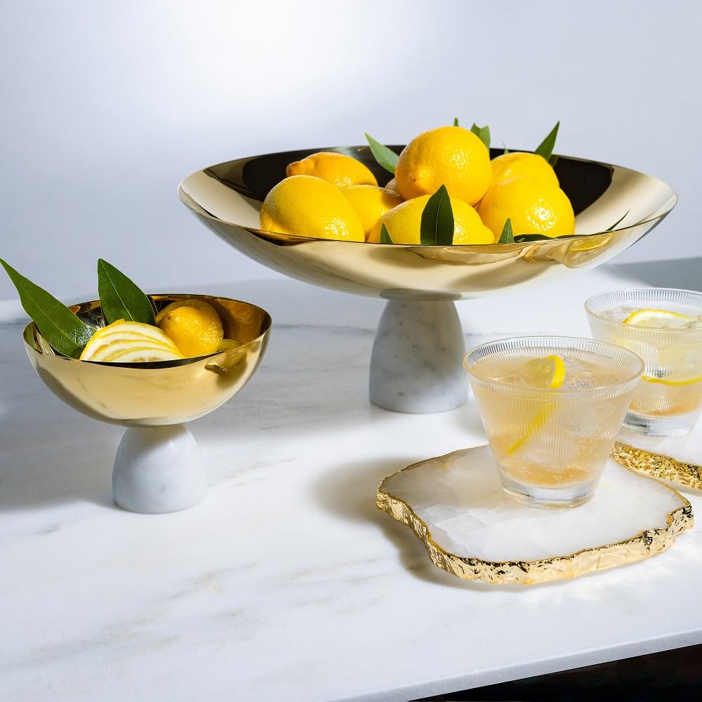 Anna New York Coluna Nut Bowl: Carrara Gold