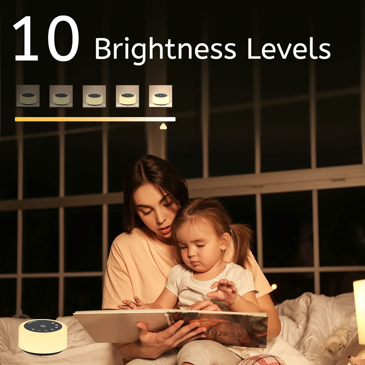 Soother Sleep Sound Machine Night Light White Noise Machine with 30 Soothing Sounds & 12 Color Night Lights for Baby Kids Adults Brown Noise Machine with Timer & Continuous Play for Home Travel Office
