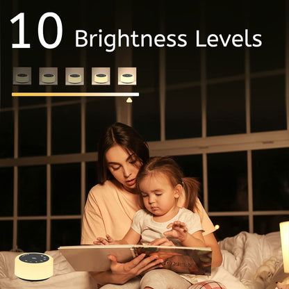 Soother Sleep Sound Machine Night Light White Noise Machine with 30 Soothing Sounds & 12 Color Night Lights for Baby Kids Adults Brown Noise Machine with Timer & Continuous Play for Home Travel Office