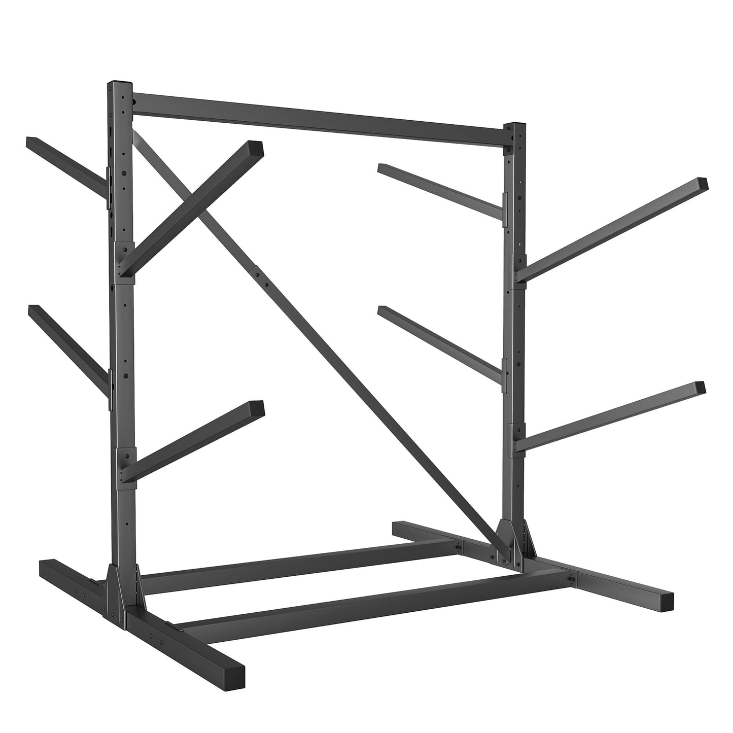 WALMANN Garage Kayak Rack, Heavy-Duty Metal Kayak Storage Rack 4-Tier Adjustable Freestanding Kayak Stand