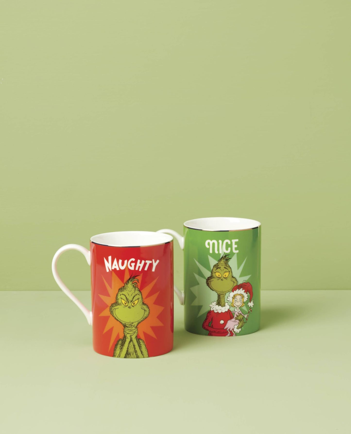 Lenox 897086 Merry Grinchmas Naughty & Nice Mug Set