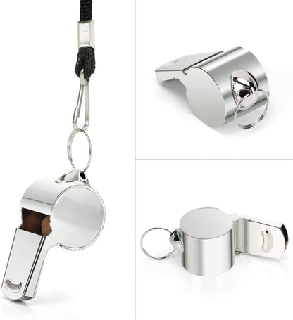 Fya Whistle, Stainless Steel Super Loud Sports Whistle with Lanyard, Perfect for Referees, Coaches, Polices, Outdoor Sports, Emergency