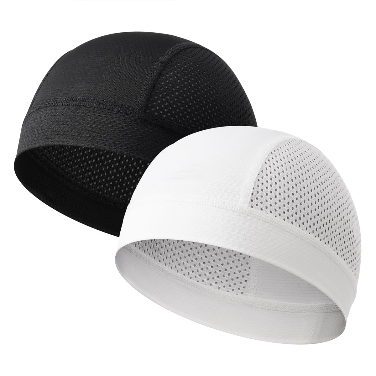 LMMHEIZI 2 Pack Summer Skull Cap Helmet Liner Breathable Cooling Beanie Running Cycling Hat for Men Women