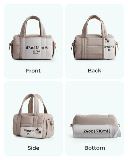 BAGSMART Reiki Gym Bag for Women, Mini/Medium Crossbody Bags for Women, 5L Dance Bag with Detachable Strap, 15L Yoga Mate Bag with Wet & Dry Pocket
