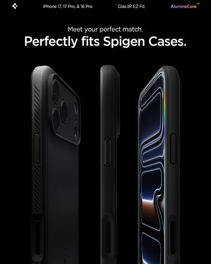 Spigen Glas.tR EZ Fit Tempered Glass Screen Protector for iPhone 17 Pro / 17, iPhone 16 Pro - 2 Pack